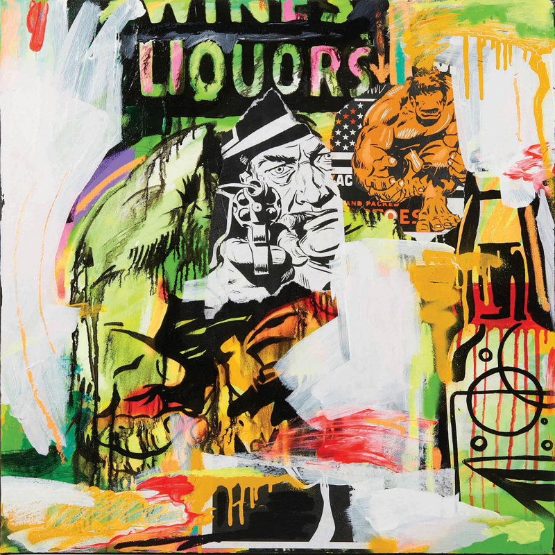 Wines X Liquors by Josh Ruggs - Wrapped Canvas Print, 46cm H x 46cm W