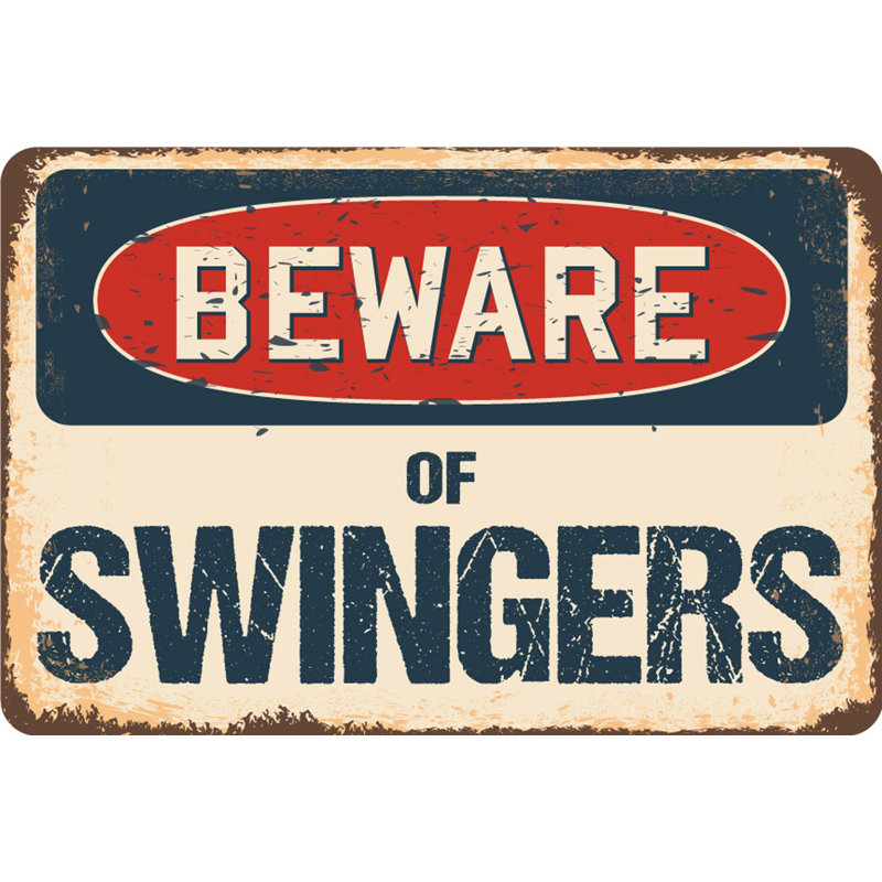 Panneau «Beware of Swingers», H 3,5 po x l 5 po x P 0,1 po