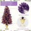 Ensemble d'arbre de Noël artificiel pré-éclairé 4 pièces, guirlande et 2 arbres d'entrée avec lumières DEL