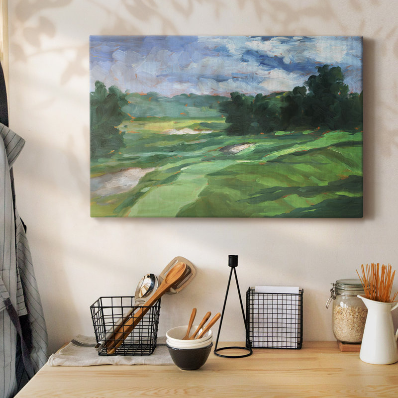 «Golf Course Study IV», toile tendue avec châssis, H 12 po x l 18 po