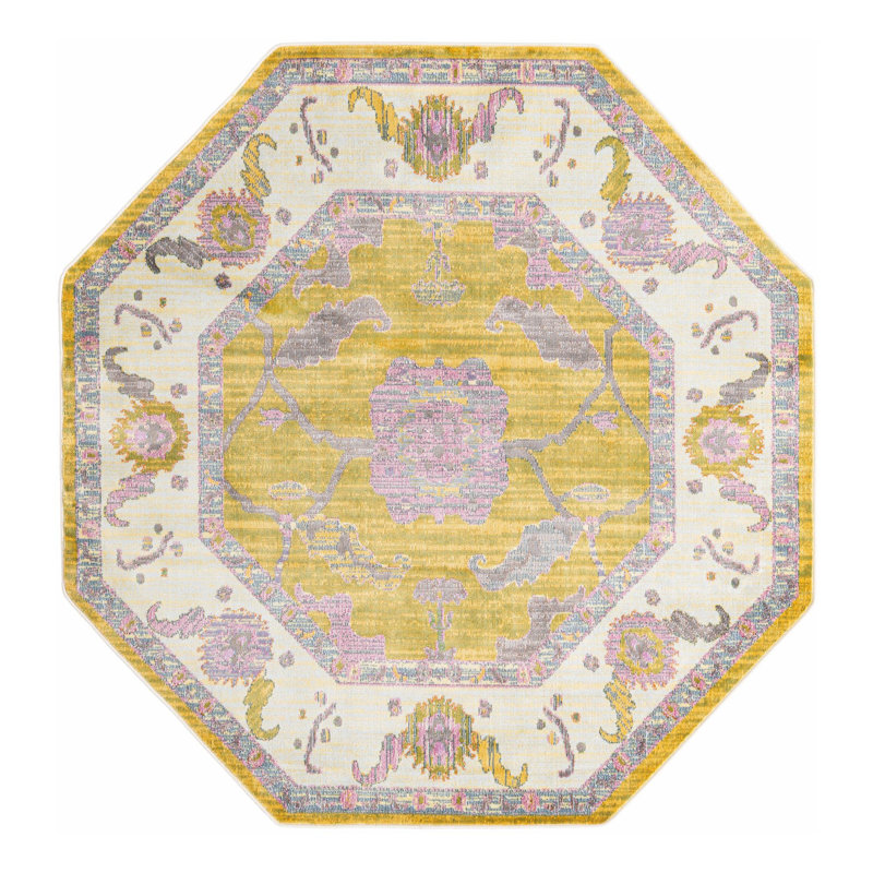 Haefner Geometric Indoor Rug, Octagon 6' x 6'