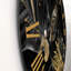 Feuilles tropicales noires et dorées III - Horloge murale moderne-60329055