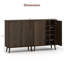 Armoire de rangement pour chaussures 24 paires avec 2 portes cannelées, tablettes réglables-537112707