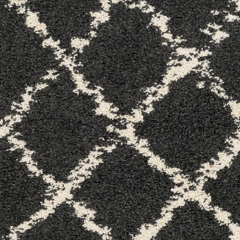 Tapis à poils longs Carillo, Tapis de couloir 2 pi 7 po x 7 pi 3 po