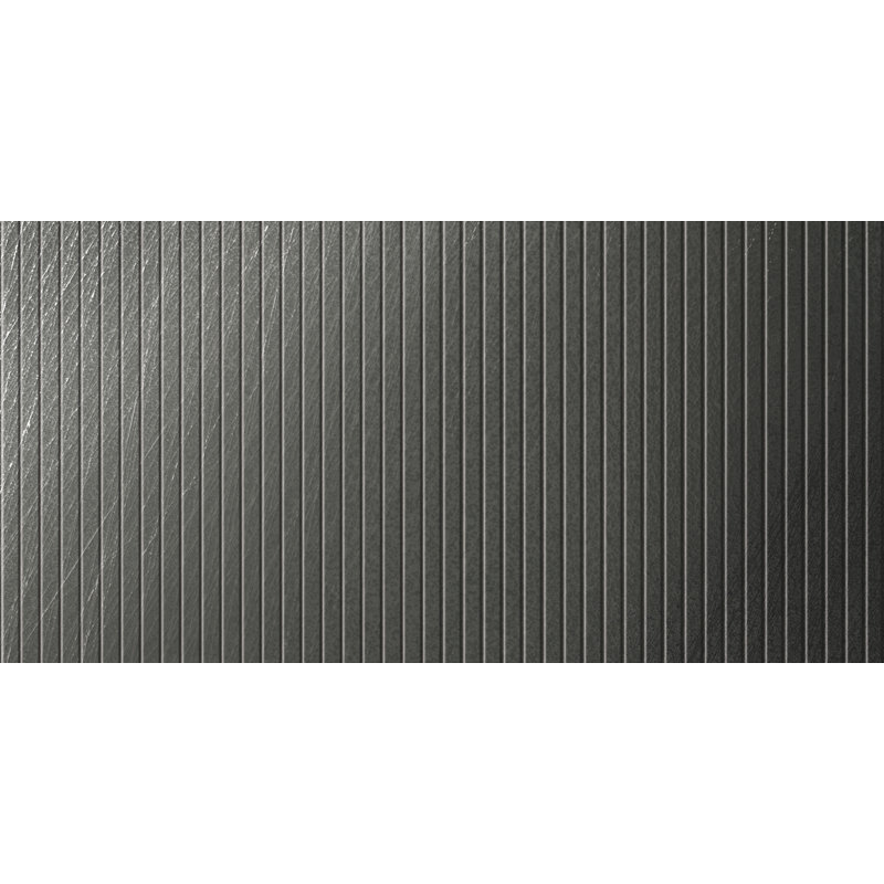 24" x 47" Porcelain Metal Look Wall & Floor Tile, Graphite