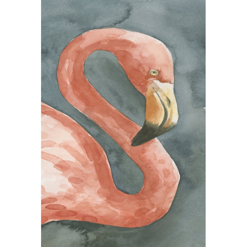 Flamingo Study I by Emma Caroline - Painting, 122 cm H x 81 cm W, Wrapped Canvas