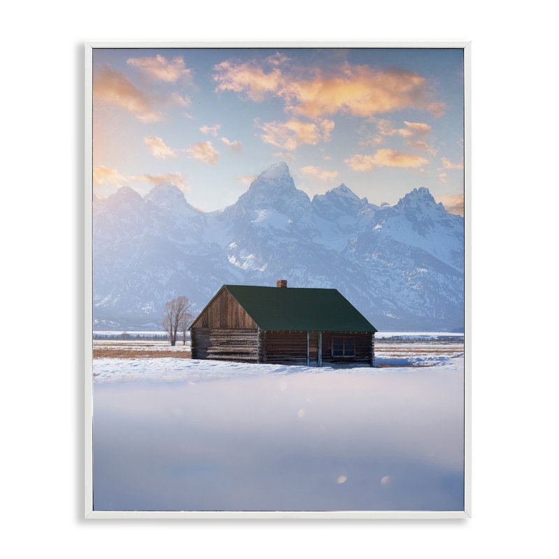 «Cabin In The Snowy Tetons», estampe numérique, conception de Jared Kreiss, H 30 po x l 24 po