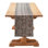 Chemin de table noir réversible à motif géométrique tissé 14 po x 87 po