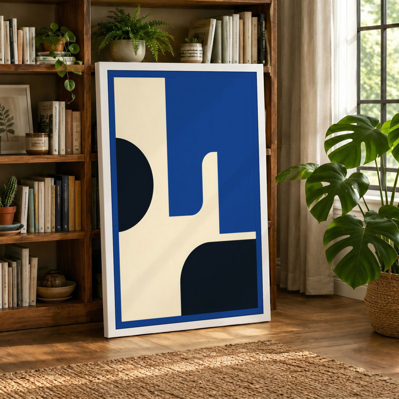 Geometric Tension Minimalist - Wrapped Canvas, 24x16 - 61.0 x 40.6 cm, Cream Border