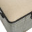 Cole and Grey Metal Galvanized Gray Room Storage Bench with Cream Burlap Top and Black Latches	-1533640213