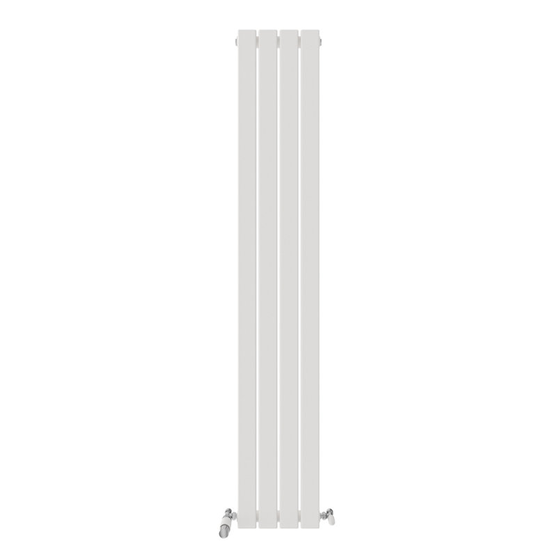 iBathUK Belgravia Vertical Single Slim Flat Panel Radiator Anthracite, 1800cm H x 304cm W x 52cm D, White