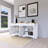 Farmhouse Wood Sideboard TV Stand With 2 Drawers And Adjustable Shelves-1533685427