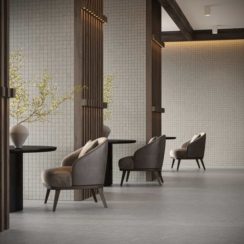 Era 24X48 Limestone Look Matte Porcelain Tile, Silver Gray
