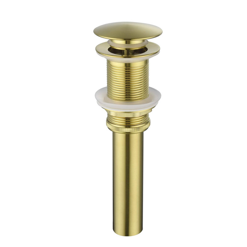 Bathroom Sink Pop-up Drain Without Overflow Vessel Sink,stainless Steel, Brushed Gold