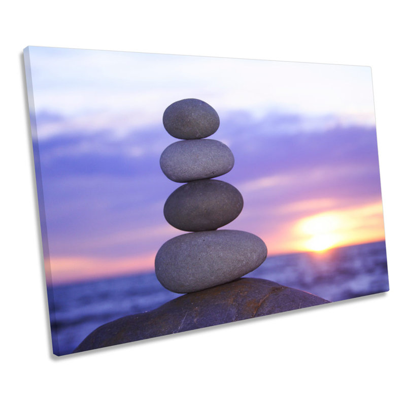 Pebble Tower Sunset - Wrapped Canvas Art Prints, 30.5cm H x 45.7cm W