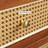 Boho Rattan 3-Drawer Dresser, Gold Legs