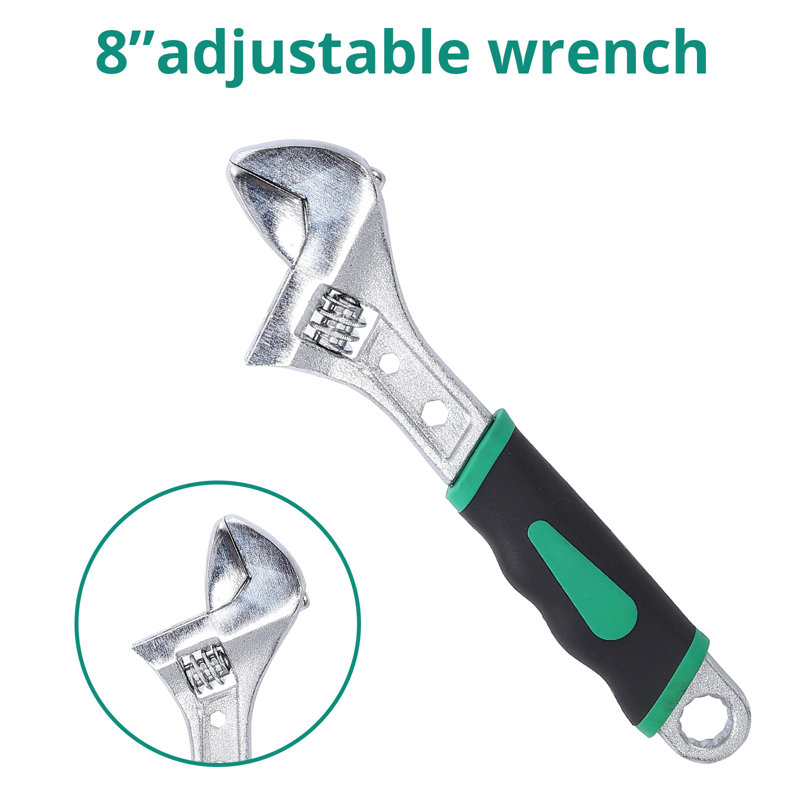 213 Piece Socket Wrench Mechanic Tool Set, Cr-V Steel Construction SAE & Metric Household Hand Tool Kit with Plastic Storage Toolbox, 46x35x9cm, 9.5kg, Green