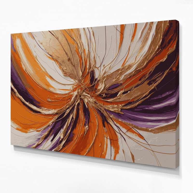 «Lyrical Abstraction 98», art mural sur toile brune, H 11 po x l 14 po