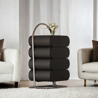 Modern Simple Black Accent Cabinet Accent Chest