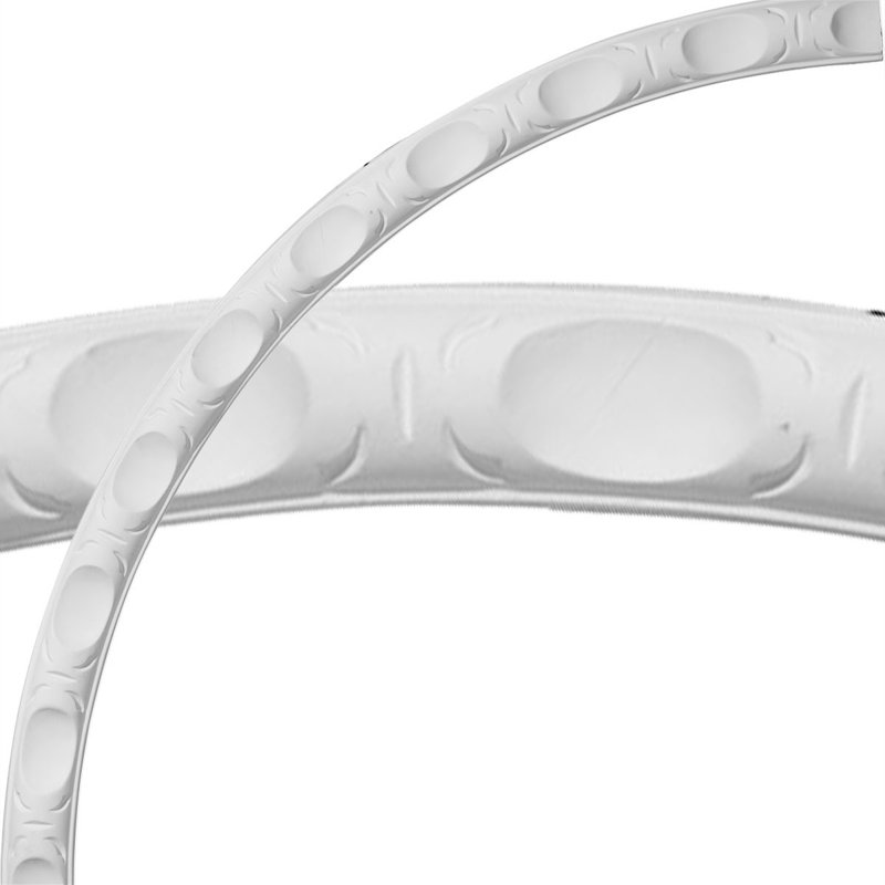 Ensemble d'anneaux de plafond Orrington, H 41,875 po x l 41,875 po x P 0,5 po, Simple (1/4 d'un cercle complet)