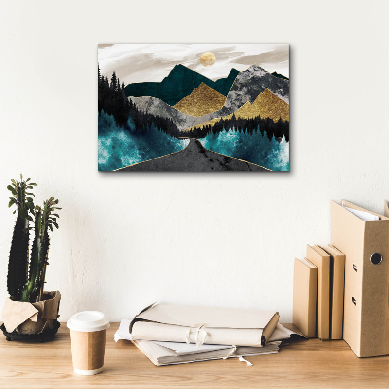 'Gold Mountain' by Svetlana Aleynikova Canvas Wall Art, 12" H x 18" W