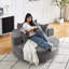 Canapé-lit simple en mousse 55 po Chenille-105528333