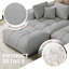 Modular Sectional Sofa Couch, Oversized Free Combination Deep Seat Sofa, Cushion Covers Removable & Washable, Fabric, Down Filled-280536397