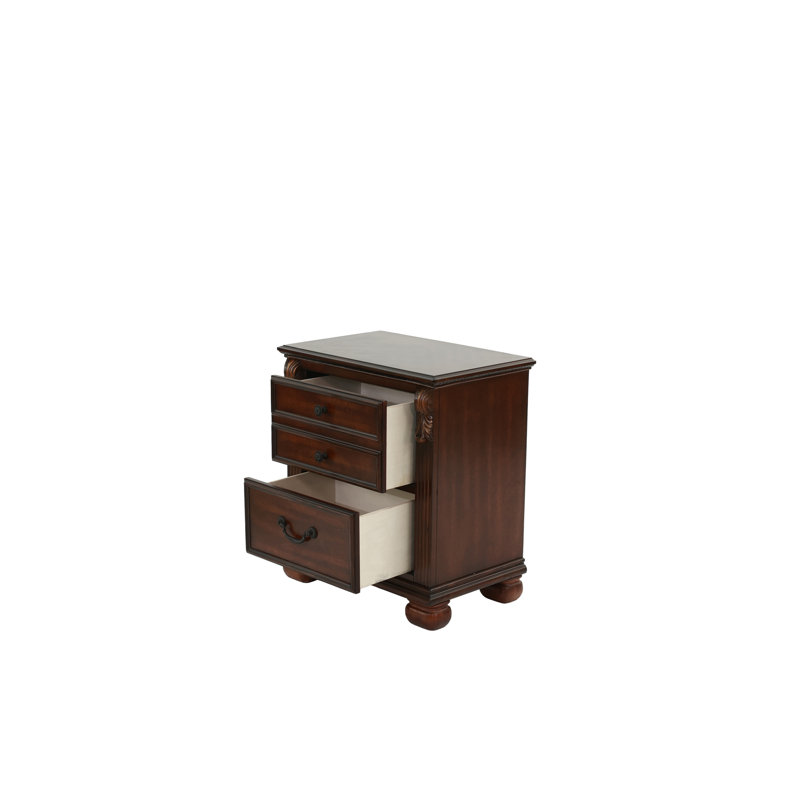 Ensemble de chambre à coucher 3 pièces avec tables de chevet luxueuses 2 pièces, Très grand lit