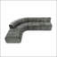 Upholstered 116.5 " Chenille L-Shaped Sectional with Ottoman-763942654