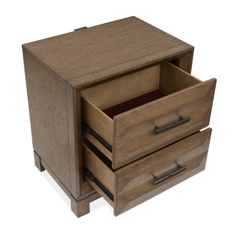 Très grand lit tapissier Fidler, Très grand, 6 Pcs:Bed,2 Nightstand,Dresser,Mirror, Chest