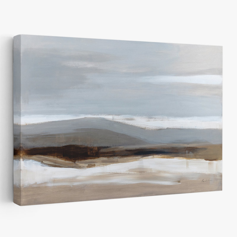 Paysage contemporain et bohémien de janvier, H 24 po x l 16 po