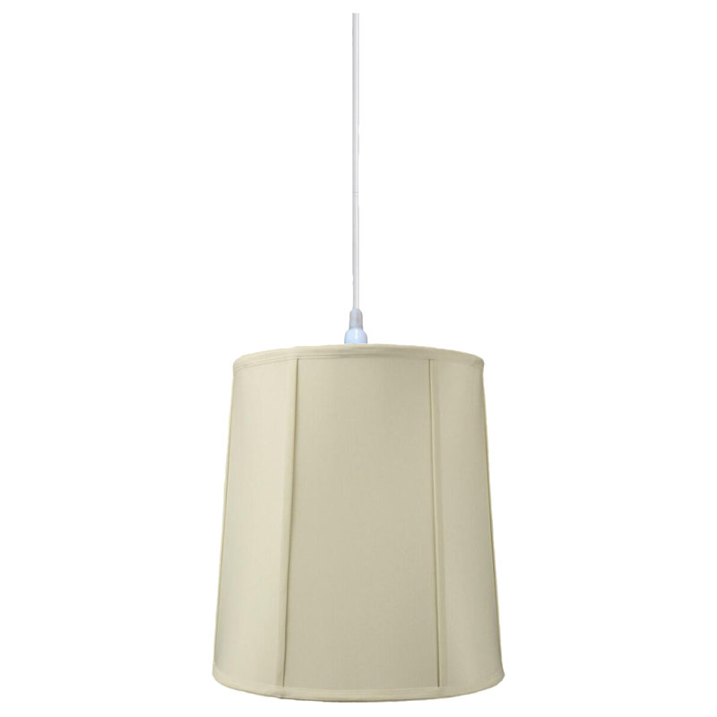 1 - Light Single Pendant, Eggshell