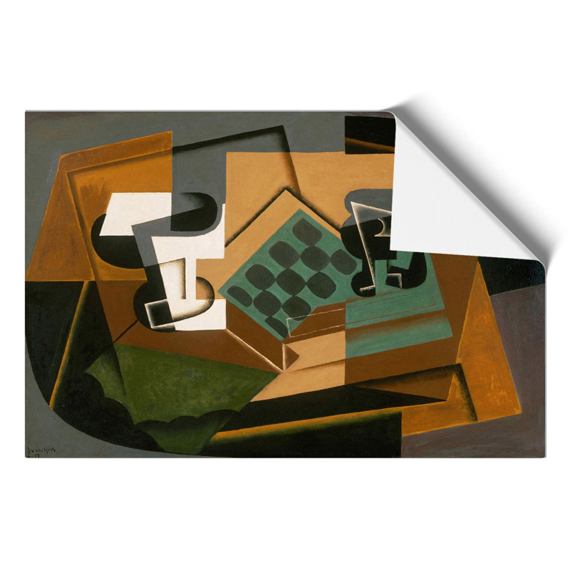 Chessboard And Glass by Juan Gris - No Frame Print, 21cm H x 30cm W x 0.1cm D