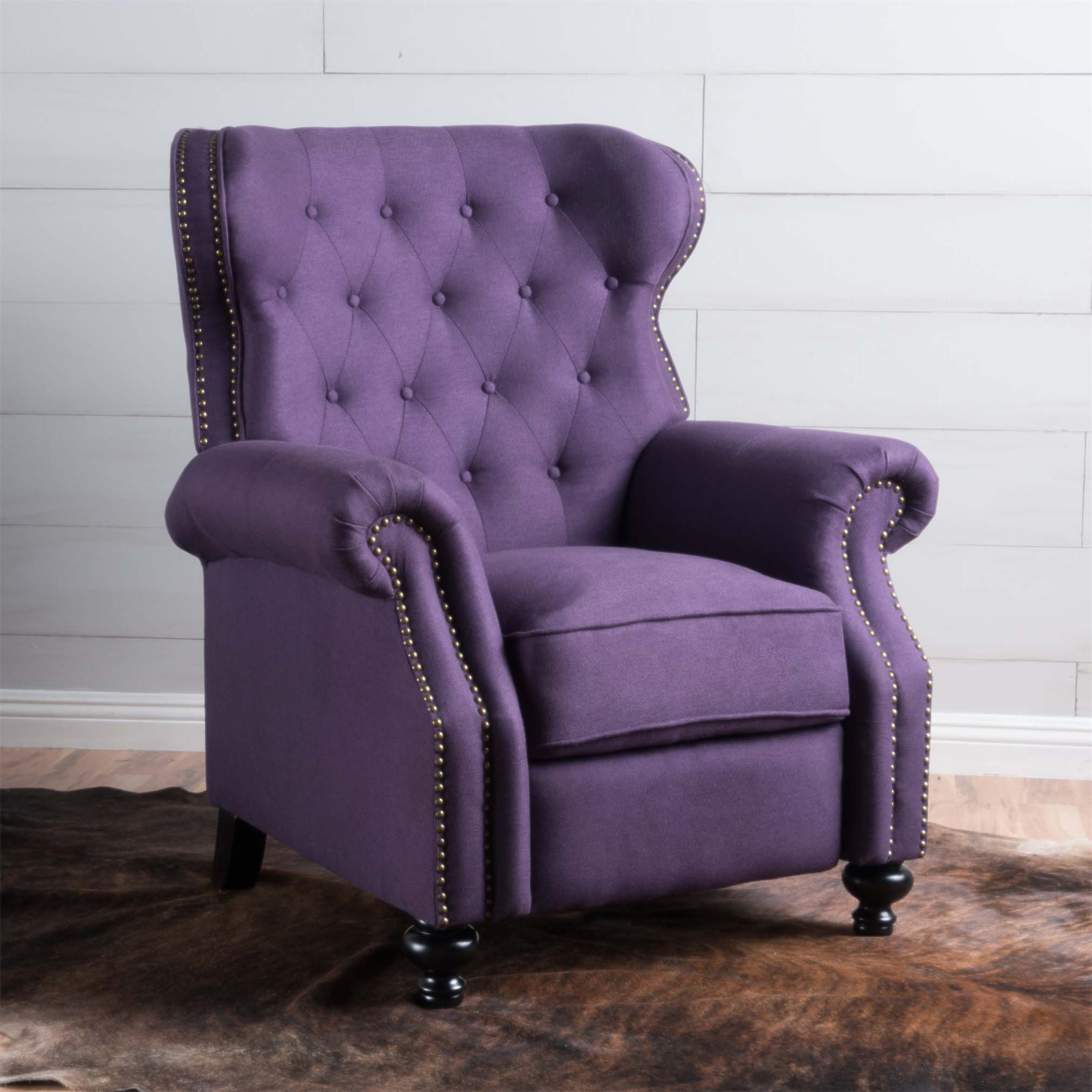Darby Home Co Charming Contemporary Push-Back Recliner with Button ...