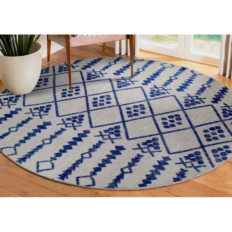 Moroccan Indoor Rug, Round 5'3"