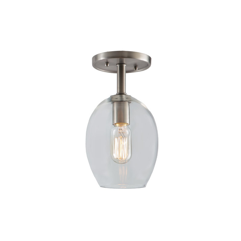 Baptiste Glass Semi Flush Mount, Oil Rubbed Bronze