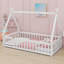 Mignon lit de style tente pour enfants avec garde-corps, lattes et porte durables-83310866-83310864