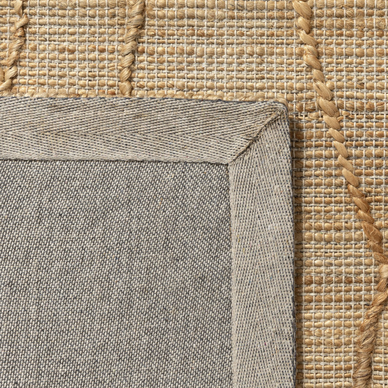 Tapis d'intérieur en jute / laine tissé à plat à la main Ada, Rectangle 10 pi x 14 pi