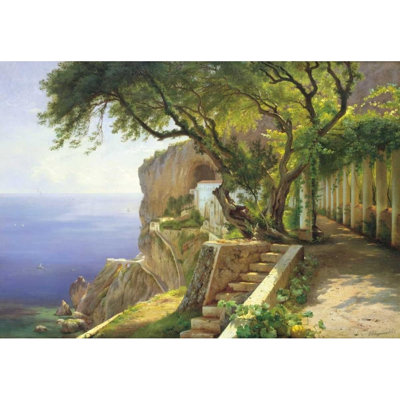  Aagaard, Carl Frederic Gallery Wrapped Canvas Art Titled: Pergola in Amalfi