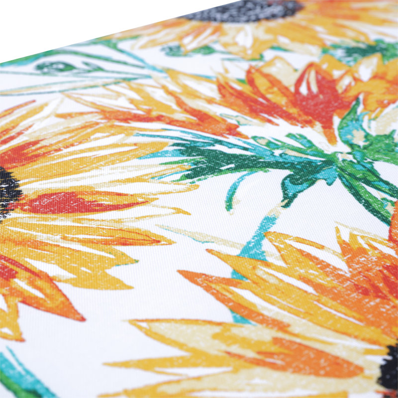 Coussin de chaise Sunflowers, L 16 po