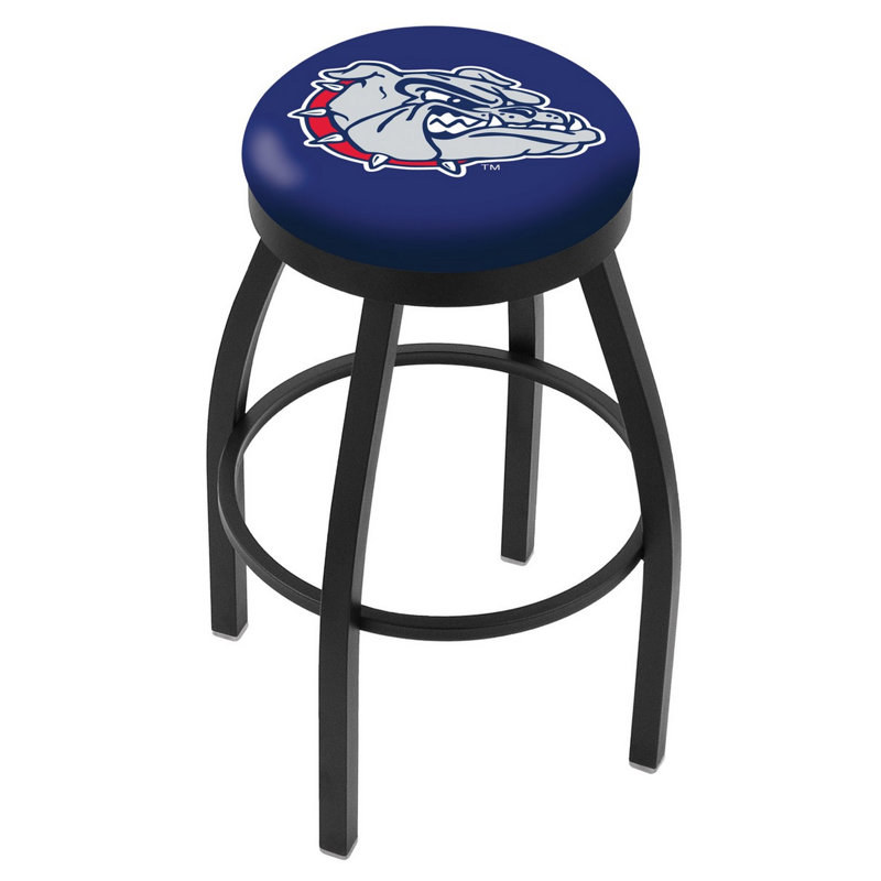 NCAA Swivel 25" Counter Stool, Black Wrinkle, Gonzaga
