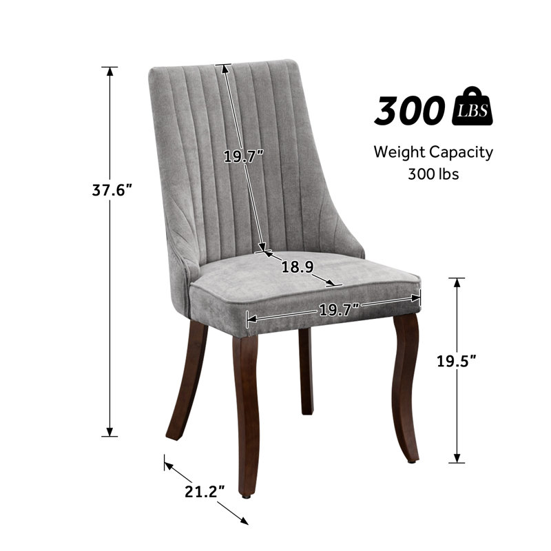 Chaise de salle à manger rembourrée Lonsdale, Gris