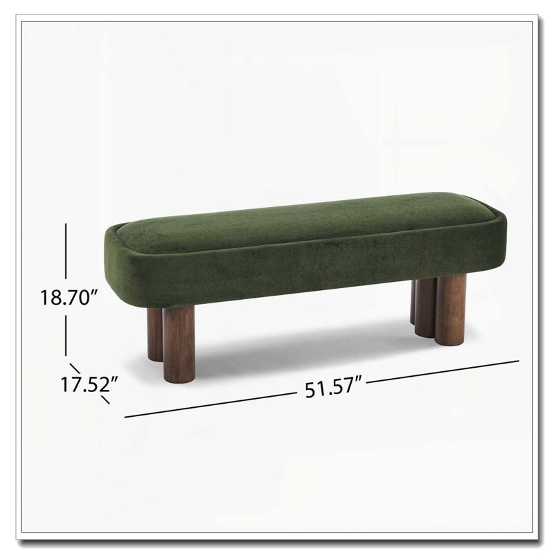 Banc rembourré 51,57 L, Vert