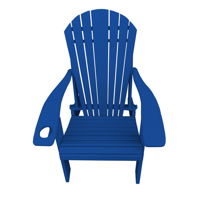 Dermando Foldable Outdoor Adirondack Chair, Blue