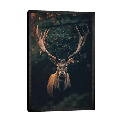 The Moody Deer by Zenja Gammer - Print on Canvas