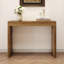 Table de bar en bois naturel de 50 po de long, finition lisse, capacité de rangement pratique des tiroirs, tiroirs fonctionnels, bords sablés fins, hauteur ergonomique
