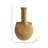 Boho Stoneware Vase with Handcrafted Texture 9" Tall Yellow Finish for Home Office Bedroom or Living Room Decor.