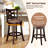 Set Of Bar Stools Swivel Bar Chairs With Footrest, Lattice Backrest-899161090-899161089