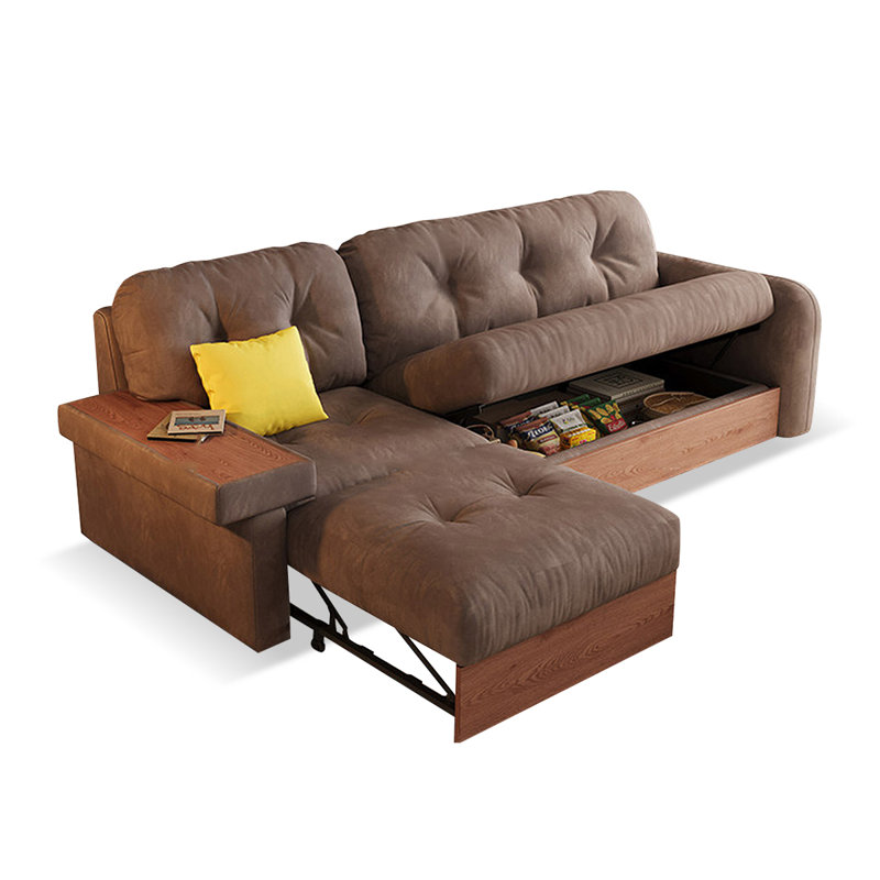 Causeuse à coussin 100% polyester Coffee