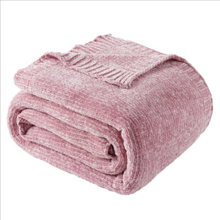 Chenille Knit Throw Blanket for Couch, Cozy Throw Blanket for Home Decor Sofa Chair, 51"x67"